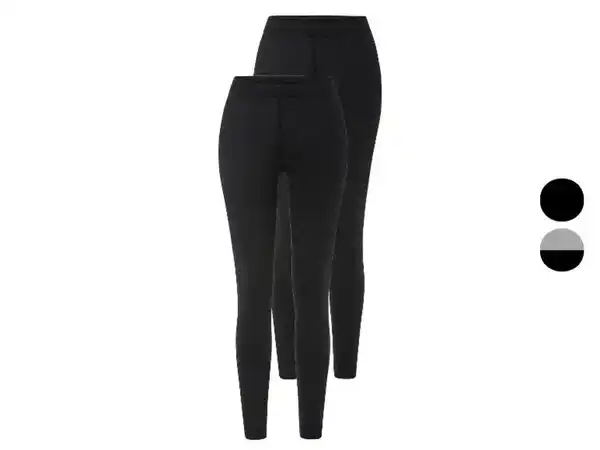 Bild 1 von esmara® Damen Leggings, 2 Stück, mit Bio-Baumwolle