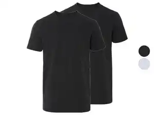 LIVERGY® Herren T-Shirts, 2 Stück, aus reiner Bio-Baumwolle