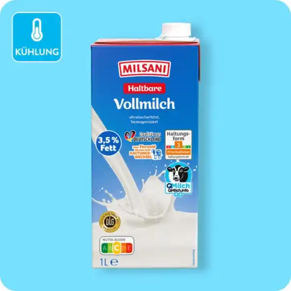 Bild 1 von MILSANI Frische Milch, 3,5%