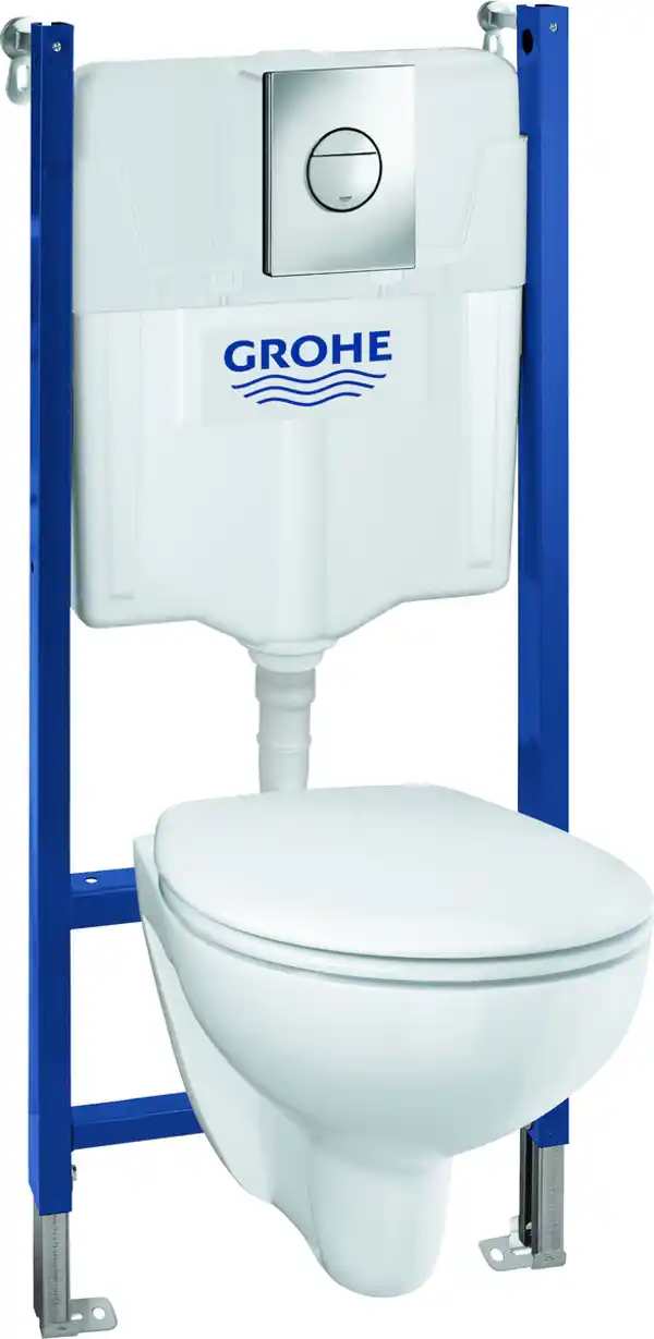 Bild 1 von Grohe Wand-WC Komplettset Solido Compact chrom / alpinweiß, 5in1 Set