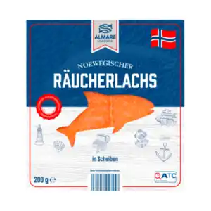 ALMARE Norwegischer Räucherlachs 200g