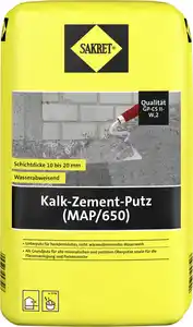 Sakret Kalk-Zement-Putz (MAP/650) 25 kg Sack grau 1,0 mm