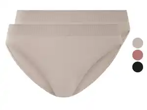 esmara® Damen Slips, 2 Stück, in modischer Ripp-Qualität