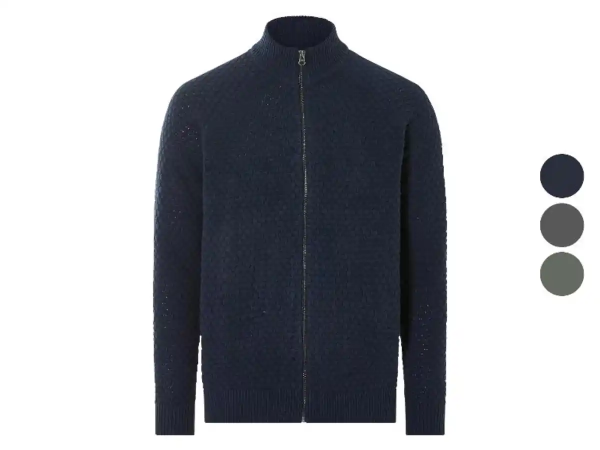 Bild 1 von LIVERGY® Herren Strickjacke, in modischer Waffeloptik