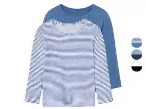 lupilu® Kleinkinder Langarmshirts, 2 Stück, aus reiner Baumwolle