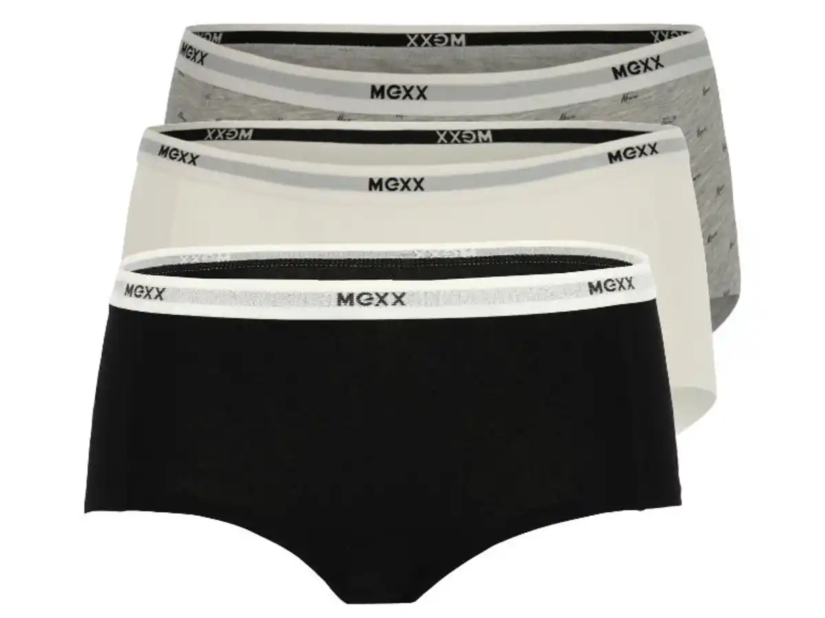 Bild 2 von MEXX Damen Hipster, 3 Stück, mit Markenschriftzug