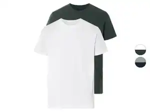 LIVERGY® Herren T-Shirts, 2 Stück, aus reiner Bio-Baumwolle