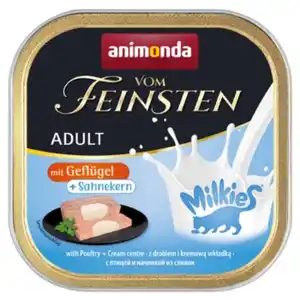 animonda Vom Feinsten Adult mit Milchkern 32x100g mit Geflügel & Sahnekern