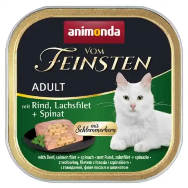 Bild 1 von animonda Vom Feinsten Adult mit Schlemmerkern 32x100g Rind, Lachsfilet & Spinat