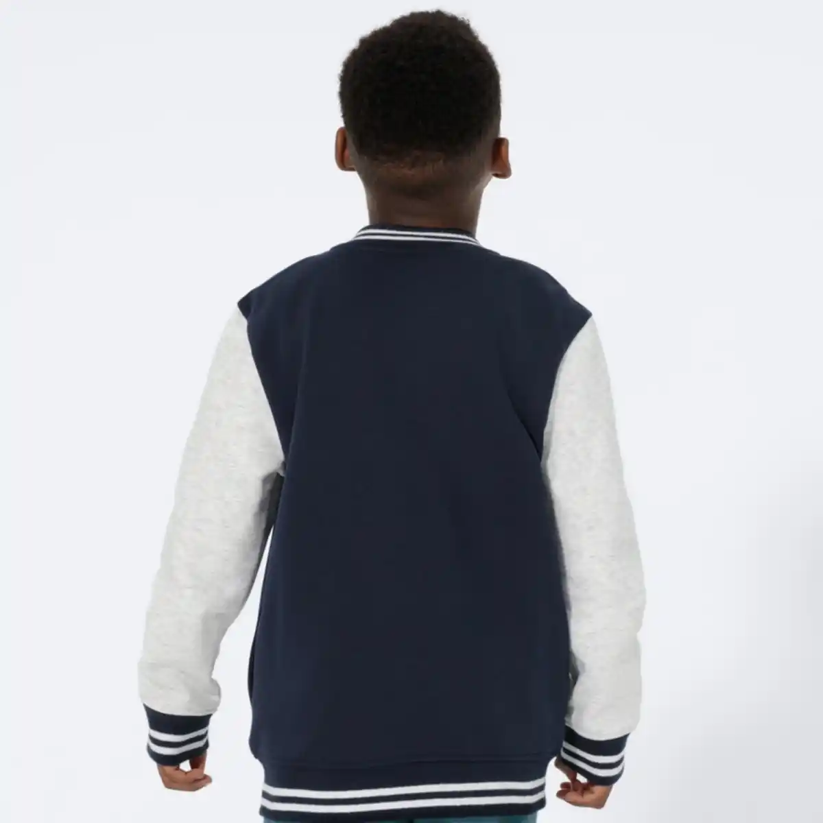 Bild 4 von Kinder-Jungen-Sweatjacke mit Kontrastärmeln