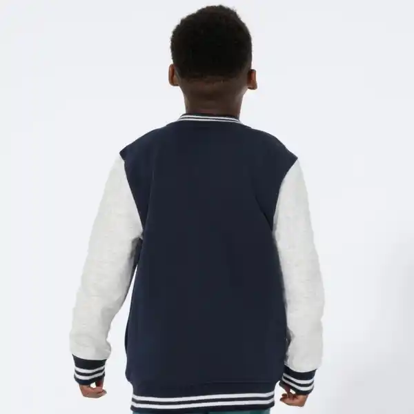 Bild 4 von Kinder-Jungen-Sweatjacke mit Kontrastärmeln