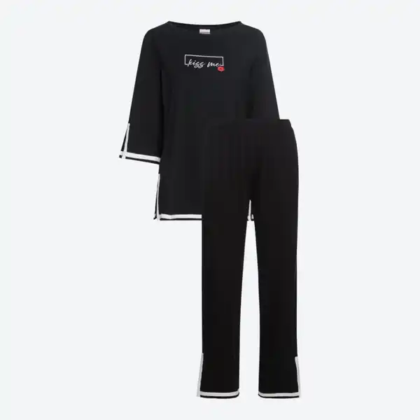 Bild 2 von Damen-Schlafanzug mit Vintage-Design, 2-teilig