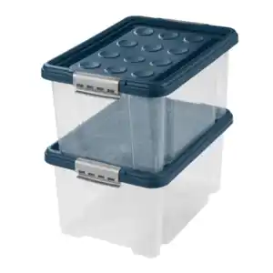 Stapelbox, mittel, blau, 2er Set