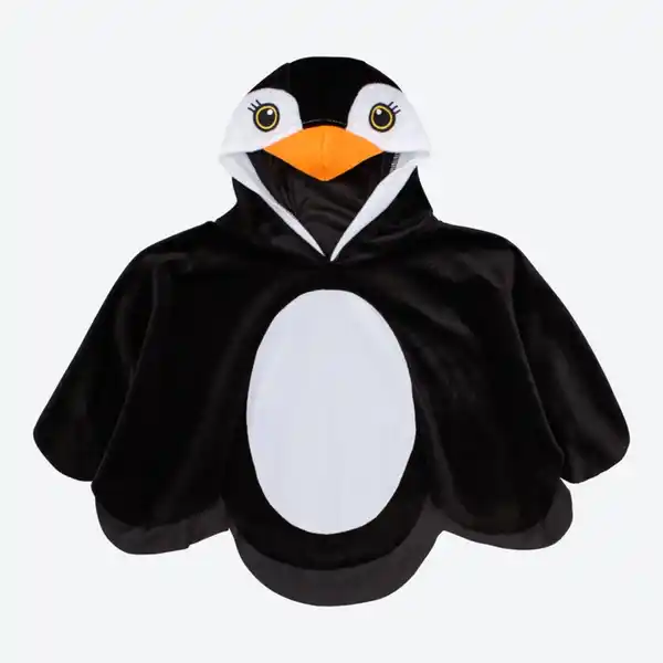 Bild 2 von Kinderkostüm "Pinguin" mit Umhang und Kapuze, 1-3 Jahre