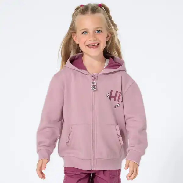 Bild 1 von Kinder-Mädchen-Sweatjacke mit Pfau-Motiv