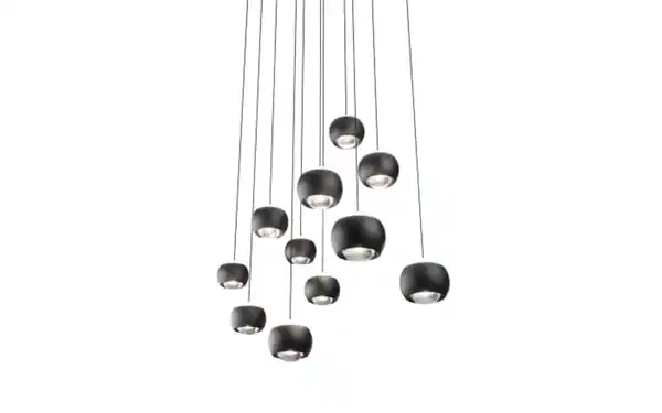 Bild 3 von LED-Pendelleuchte Cannon, schwarz, 200 cm, inkl. stufenloser Höhenverstellung