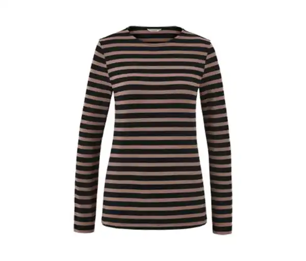 Bild 1 von Gestreiftes Langarmshirt, schwarz-braun
