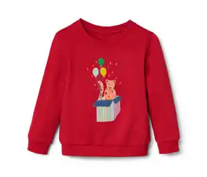 Kinder-Sweatshirt mit angerauter Innenseite, rot