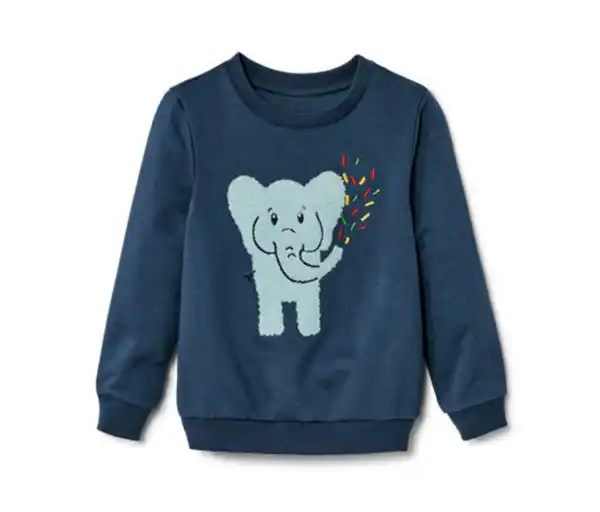 Bild 1 von Kinder-Sweatshirt mit angerauter Innenseite, blau