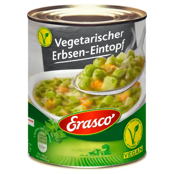 Bild 1 von Erasco Vegetarischer Erbsen-Eintopf 800g