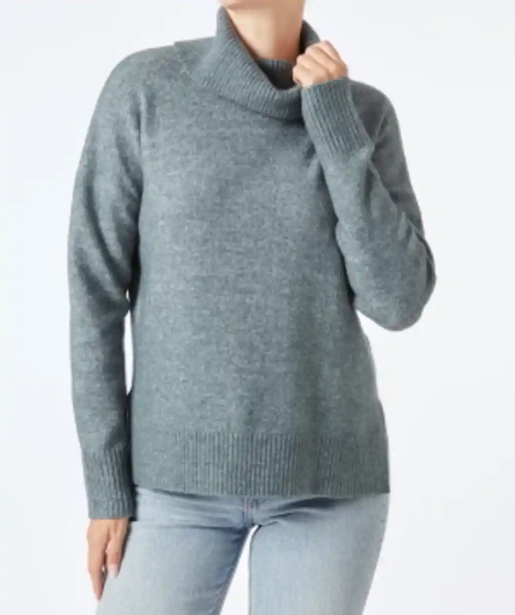 Bild 1 von Strickpullover mit Rollkragen, petrol