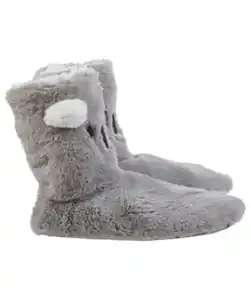 Flauschige Homeboots, hellgrau