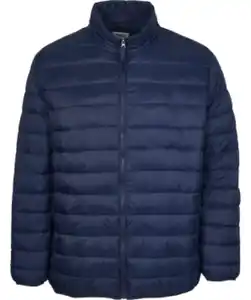 Schlichte Steppjacke, dunkelblau