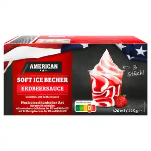 AMERICAN Amerikanisches Soft Eis, Vanille-Erdbeere