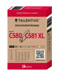 TALENTUS® Druckerpatronen »Canon 580/581XL«, 5-St.-Packg.