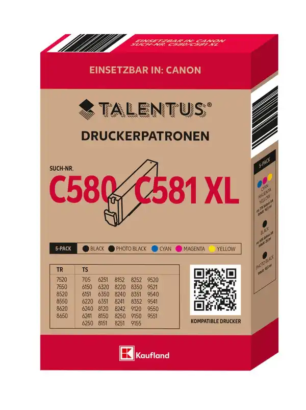 Bild 1 von TALENTUS® Druckerpatronen »Canon 580/581XL«, 5-St.-Packg.