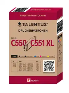 TALENTUS® Druckerpatronen »Canon 550/551XL«, 5-St.-Packg.