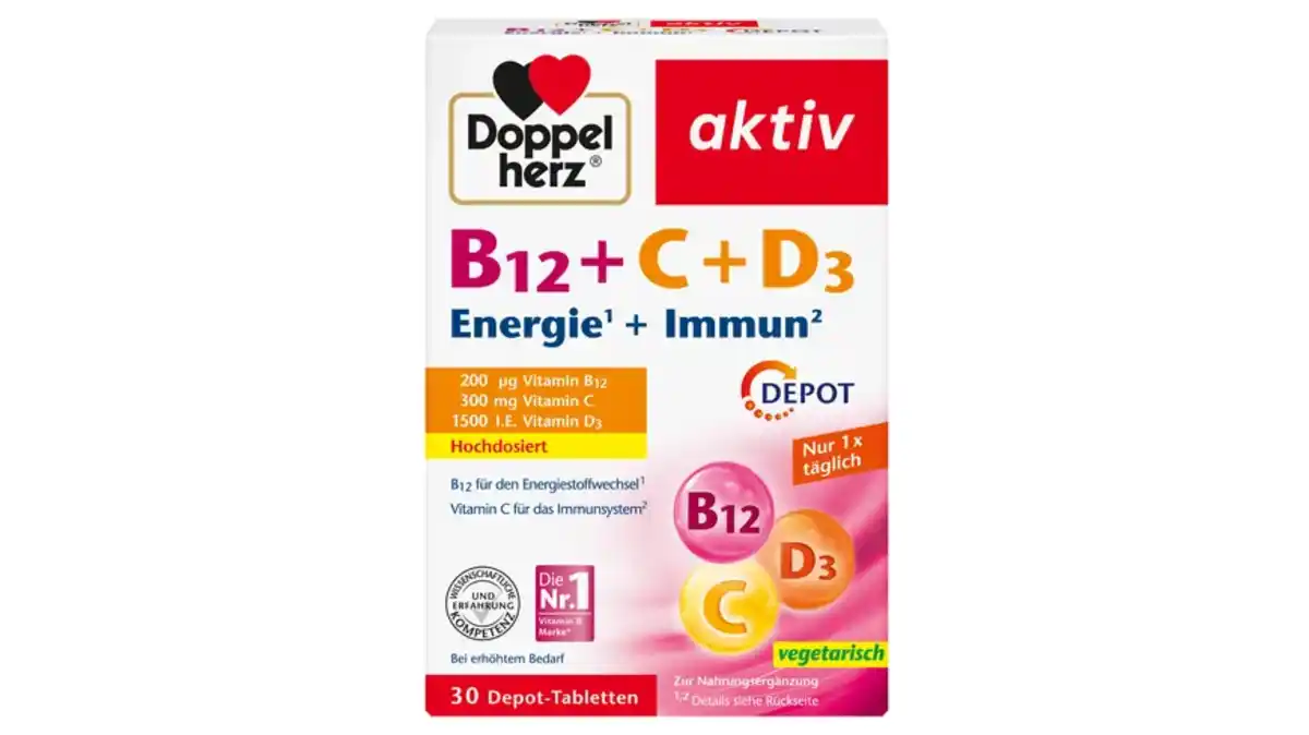 Bild 1 von Doppelherz B12 + C + D3 Energie + Immun Depot