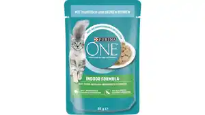 PURINA ONE Indoor Formula mit Thunfisch und grünen Bohnen