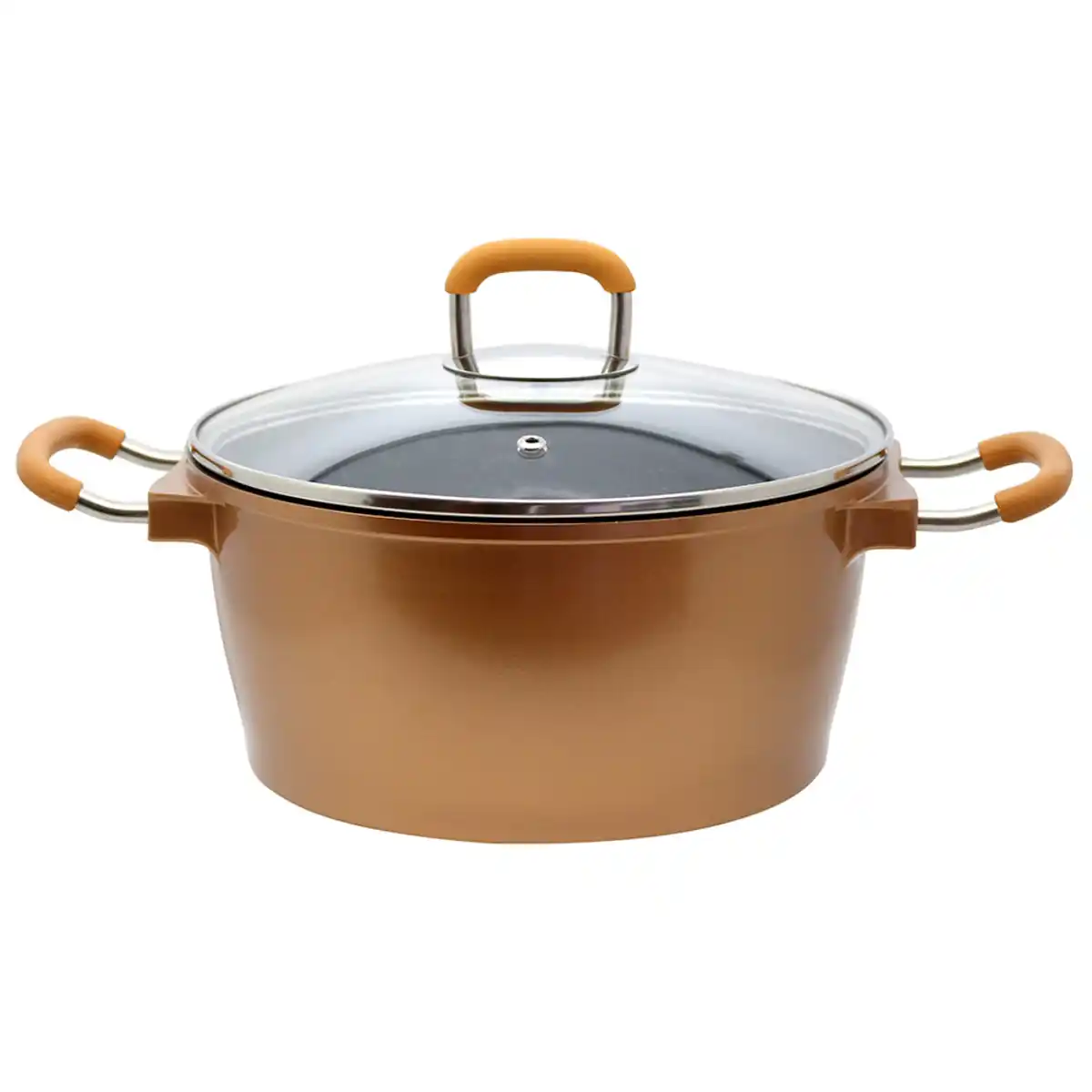 Bild 1 von Aluguss-Topf mit Glasdeckel Hamar, Ø ca. 24 cm - Kupfer