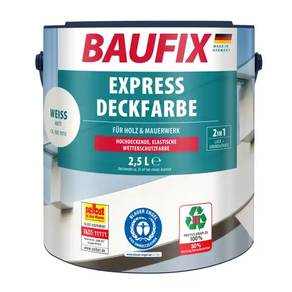 Bild 1 von 2in1 Express Deckfarbe 2,5 L weiß