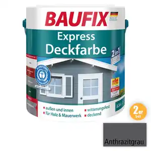 2in1 Express Deckfarbe anthrazitgrau 2,5 L 2- er Set