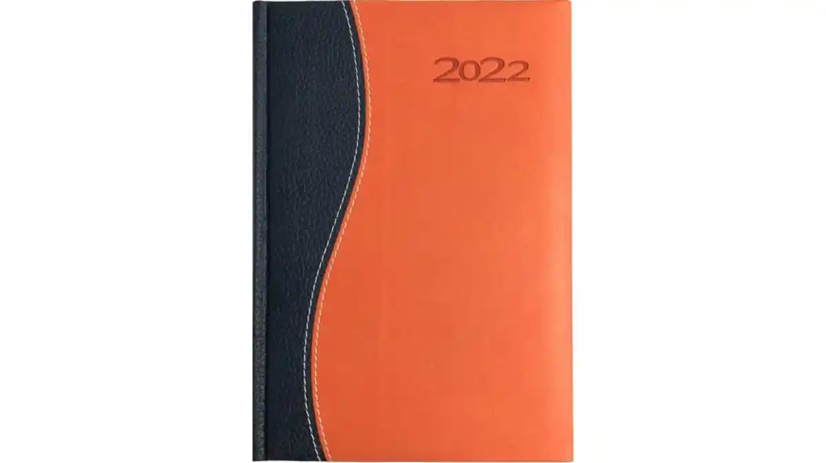 Bild 1 von Kalender-Buch A5 2025 Bicolor Onda Orange 1 Tag/1 Seite
