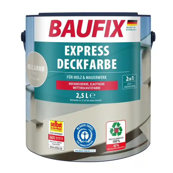 Bild 1 von 2in1 Express Deckfarbe 2,5 L hellgrau