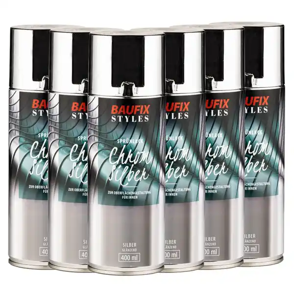 Bild 1 von Chromsilber Effektspray 400ml 6er Set