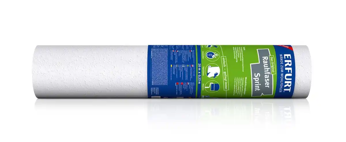 Bild 3 von Rauhfaser Tapete SPRINT Weiß Strukturtapete überstreichbar 20m x 0.53m 6er Set