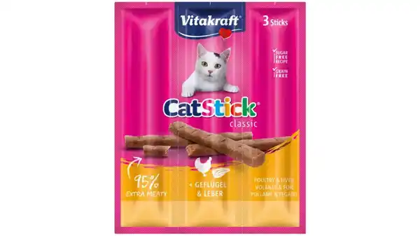 Bild 1 von Vitakraft Katzensnack Cat Stick® mini + Geflügel & Leber