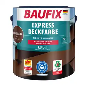 2in1 Express Deckfarbe 2,5 L nussbraun