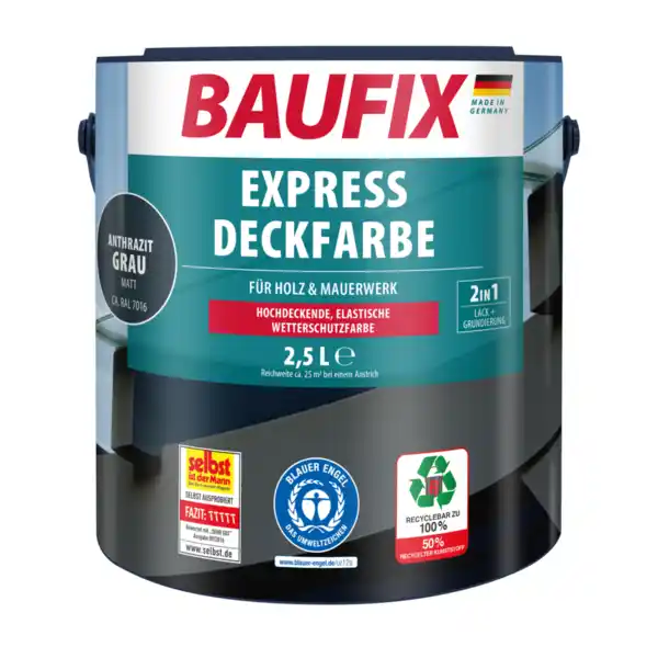 Bild 1 von 2in1 Express Deckfarbe 2,5 L anthrazitgrau