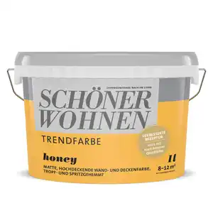 Schöner Wohnen Farbe Trendfarbe 'Honey' gelb matt 1 l