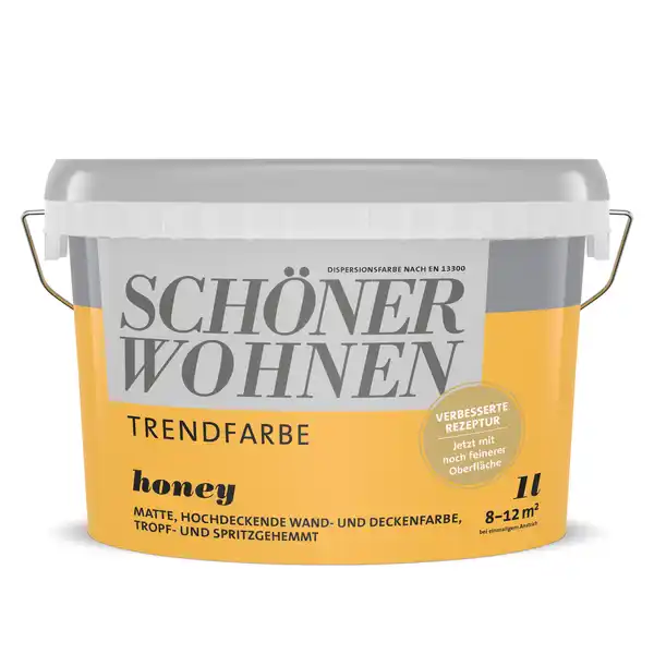 Bild 1 von Schöner Wohnen Farbe Trendfarbe 'Honey' gelb matt 1 l