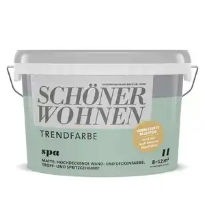 Schöner Wohnen Farbe Trendfarbe 'Spa' graugrün matt 1 l