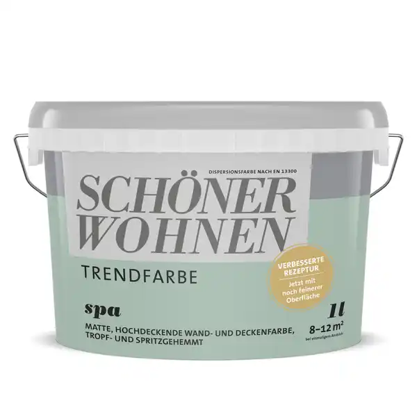 Bild 1 von Schöner Wohnen Farbe Trendfarbe 'Spa' graugrün matt 1 l