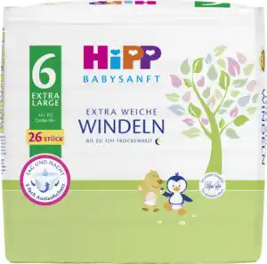 HiPP Babysanft Windeln Extra Large Größe 6 (13+ kg)