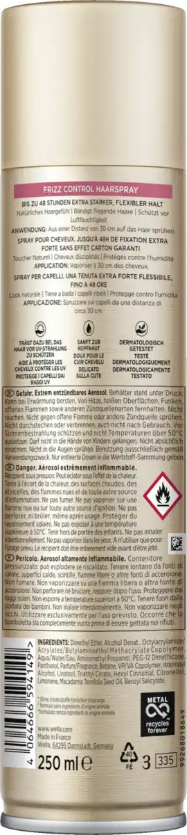 Bild 2 von Wella Wellaflex Frizz Control Haarspray, 250 ml