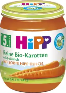 HiPP Bio Reine Bio-Karotten mild-süßlich ab 5. Monat, 125 g